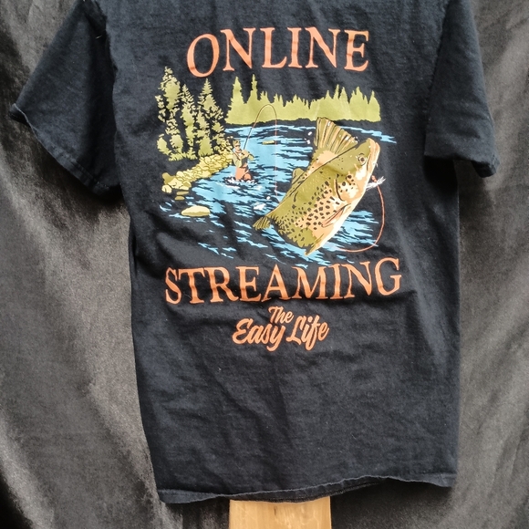 Online streaming fishing short sleeve "easy life t shirt" size small - Picture 10 of 10